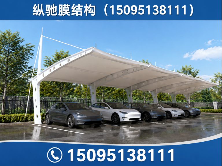寒亭区膜结构车棚展示图